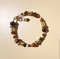 Gold Plated Tiger’s Eye & Hematite Adjustable Bracelet