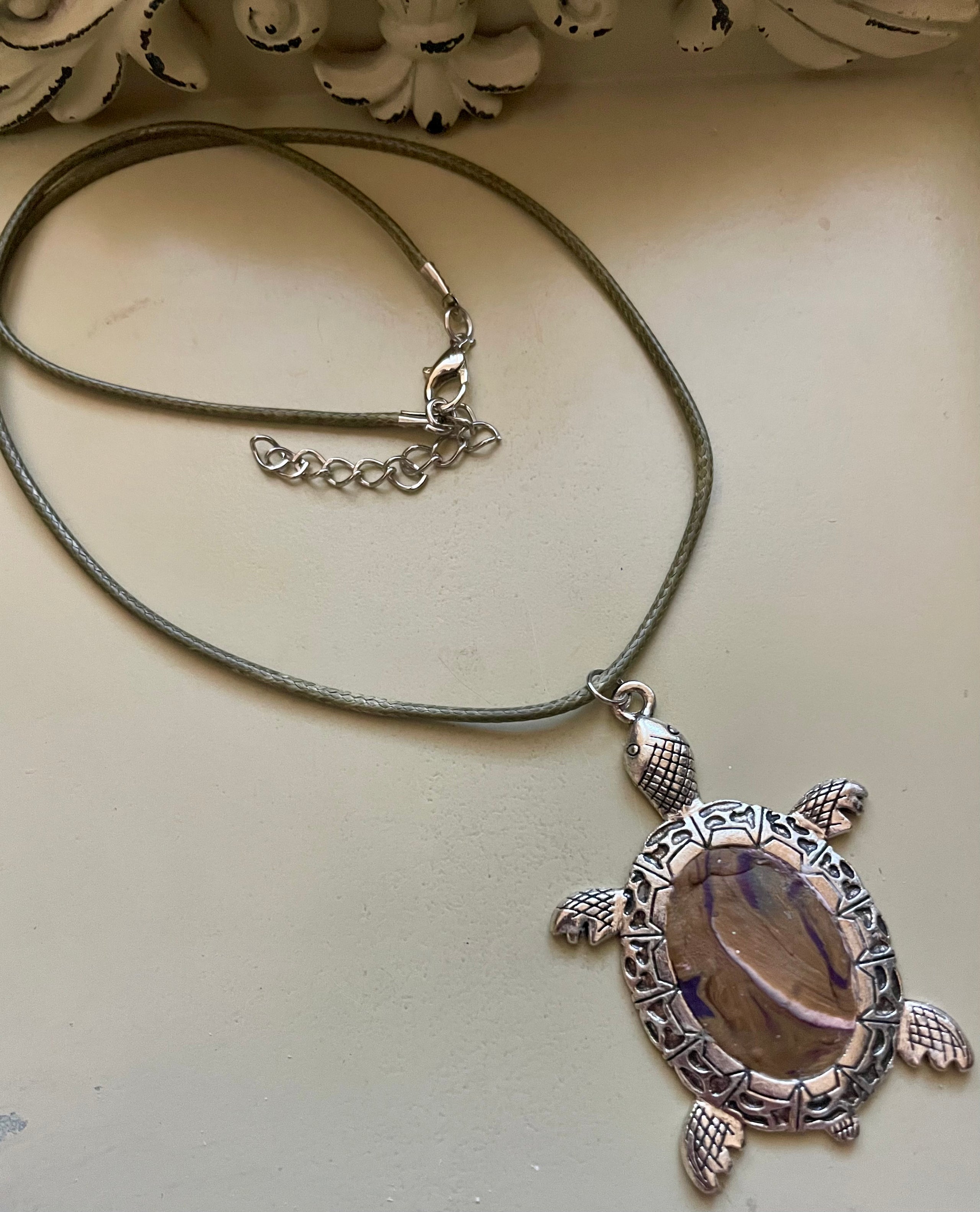 Sea turtle Tribal Inspired Pendant Necklace