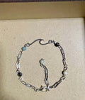 Ocean Wave Silver Plated Paperclip Bracelet- SublimeDesignsBySuzie