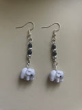 Elephant Glass Dangle Earrings