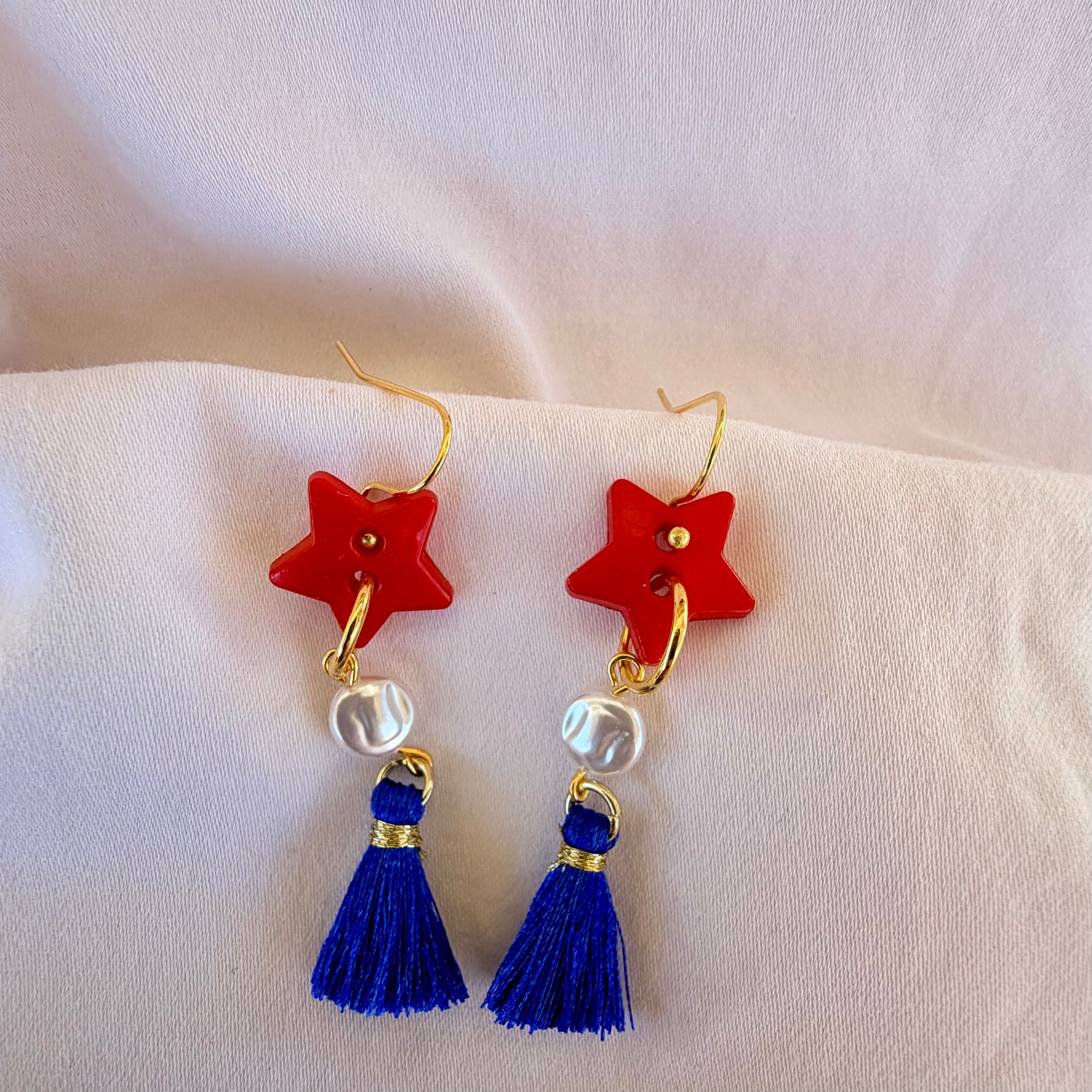 4th of July Independence Day Patriotic Red White Blue Beaded Jewelry Set by SublimeDesignsBySuzie in St Augustine