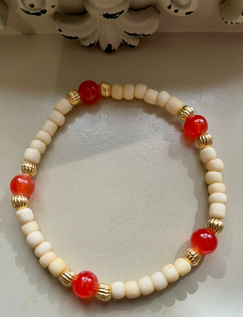 Coral Paisley Flower Dream Jewelry Set