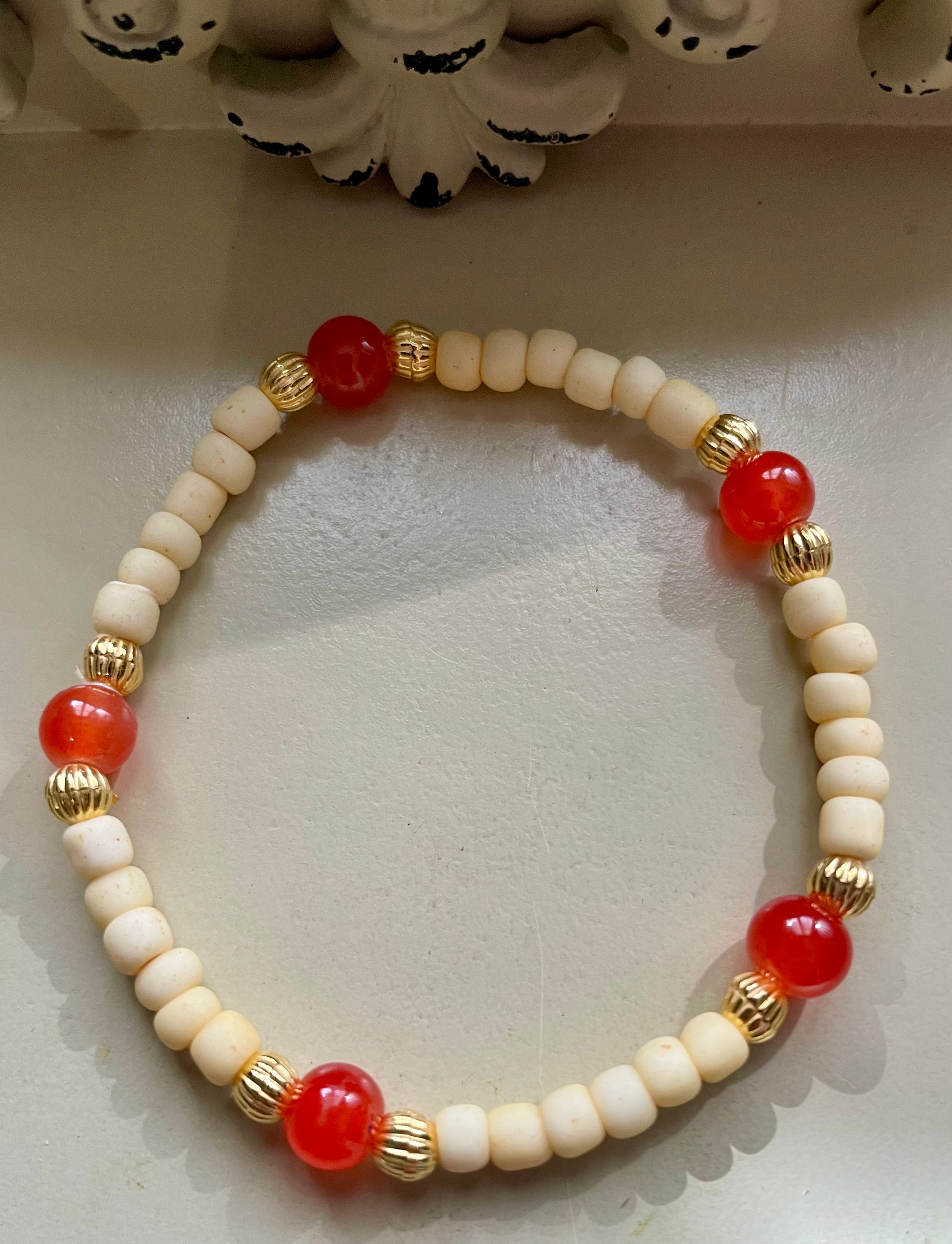 Coral Paisley Flower Dream Jewelry Set