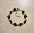 Garnet Capricorn Crystal Adjustable Bracelet