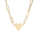 Paperclip Heart Necklace — Engravable Heart Pendant Chain (Gold or Rose Gold) or Silver by Suzie with Sublime Designs