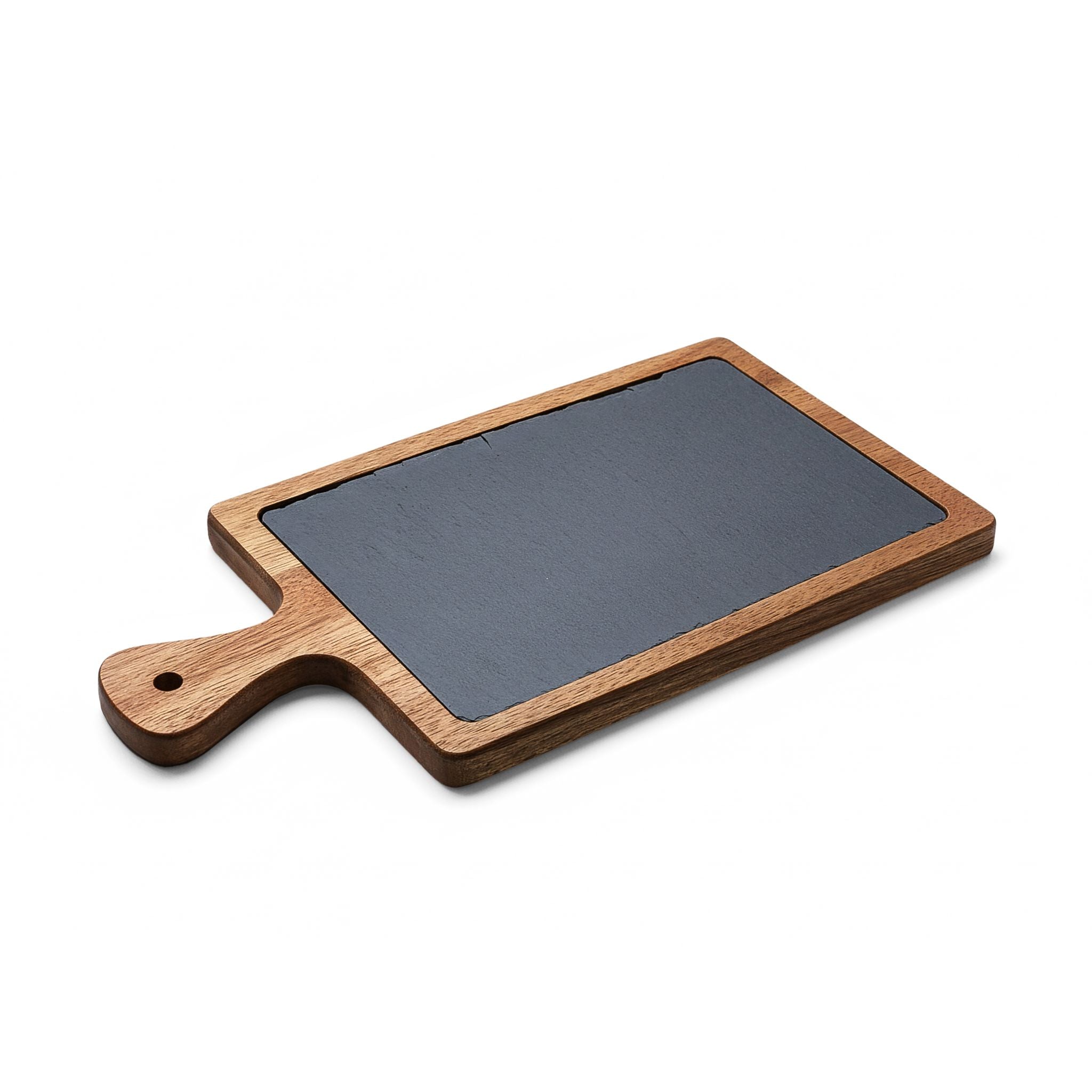 Engravable Acacia Charcuterie Board with Slate Insert & Cheese Tools- Personalized Charcuterie Boards