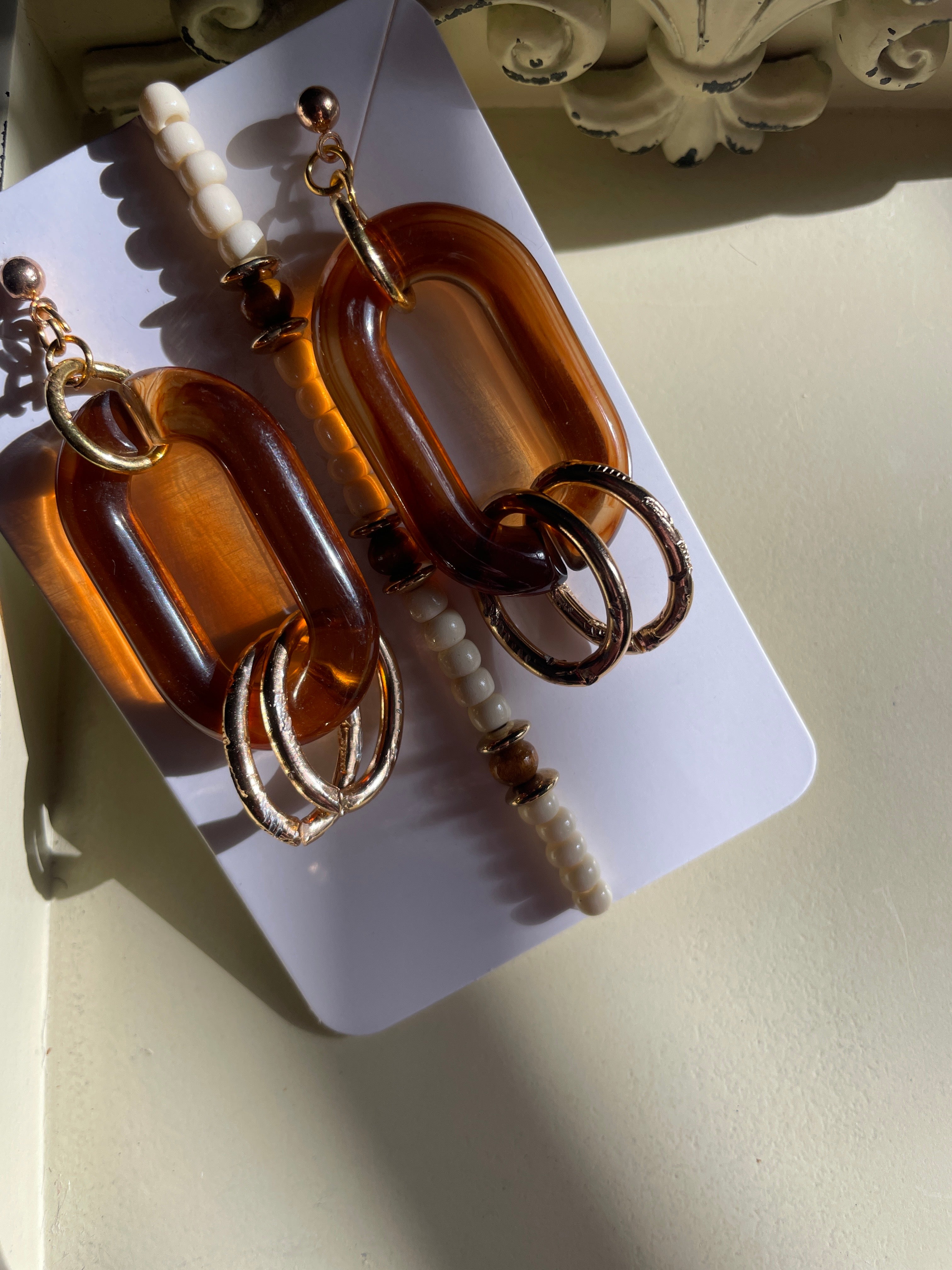 Tortoise Shell Oval Jewelry Set