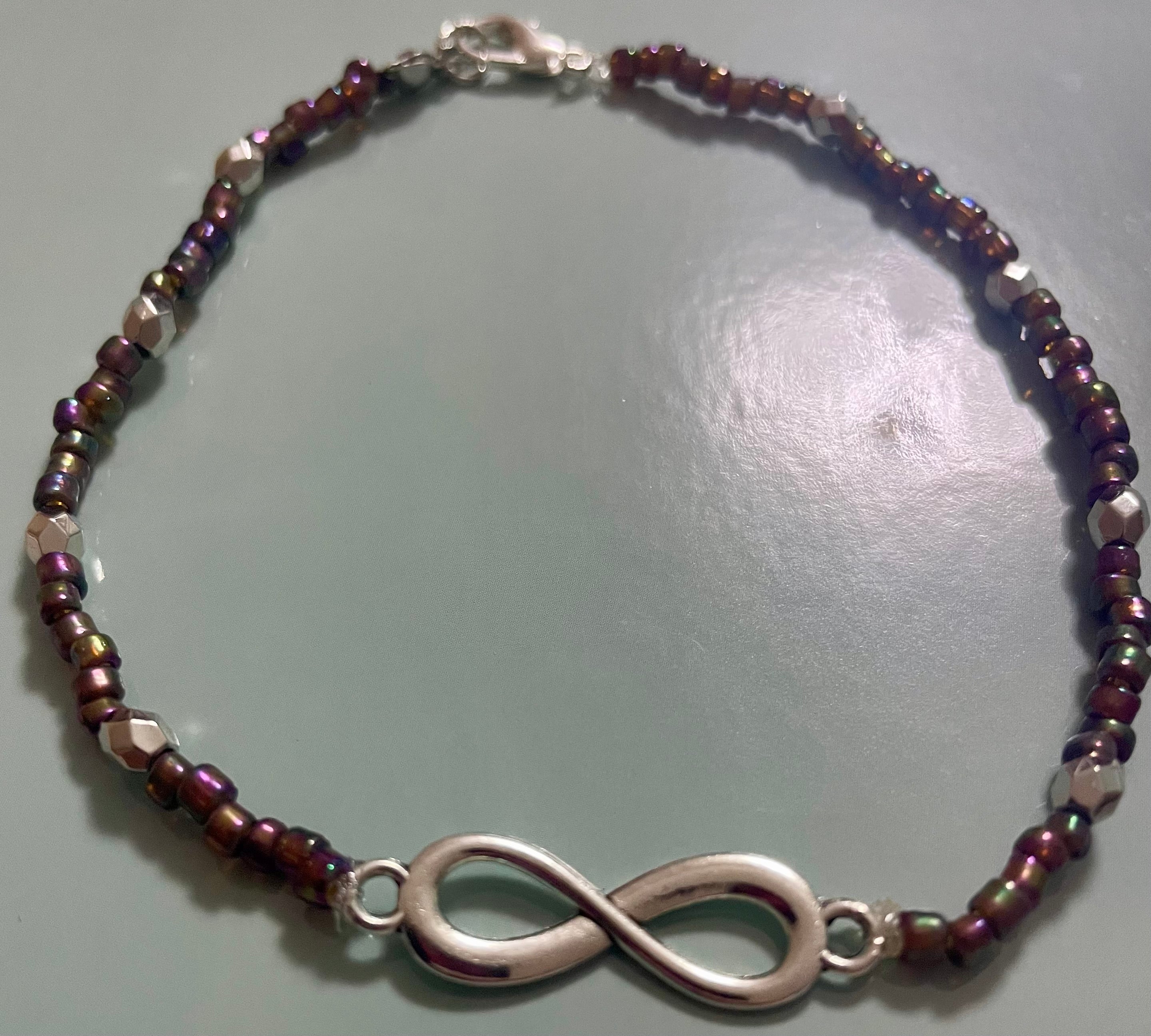 Handmade Infinity Anklets- your color choice