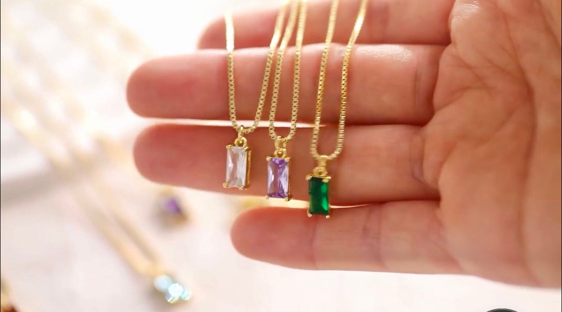 14K Gold Plated Women’s Birthstone Pendant Necklaces for Women Gifts Personalized Gifts for Women