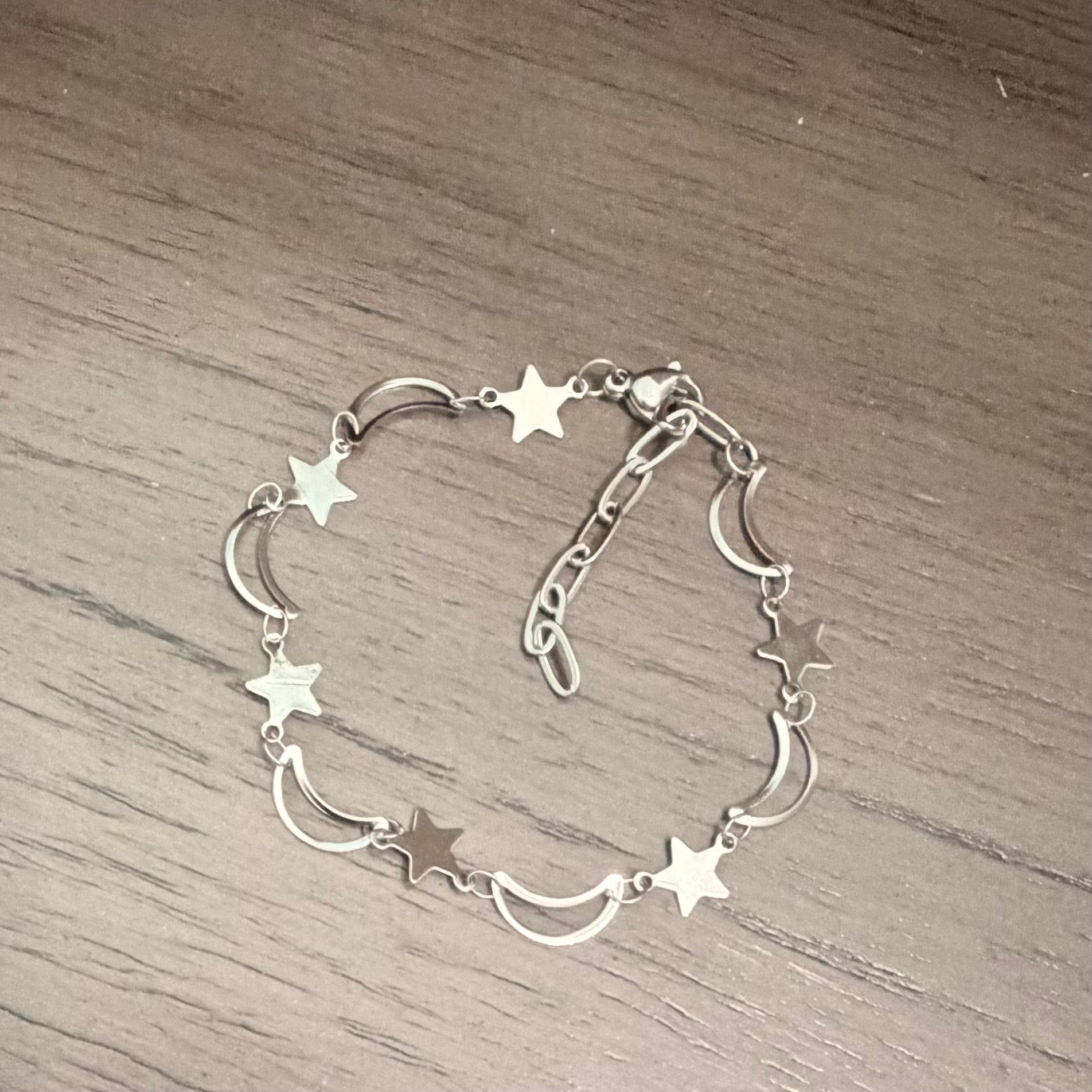 Moon & Star Celestial Branklet- Waterproof Interchangeable Jewelry Stainless