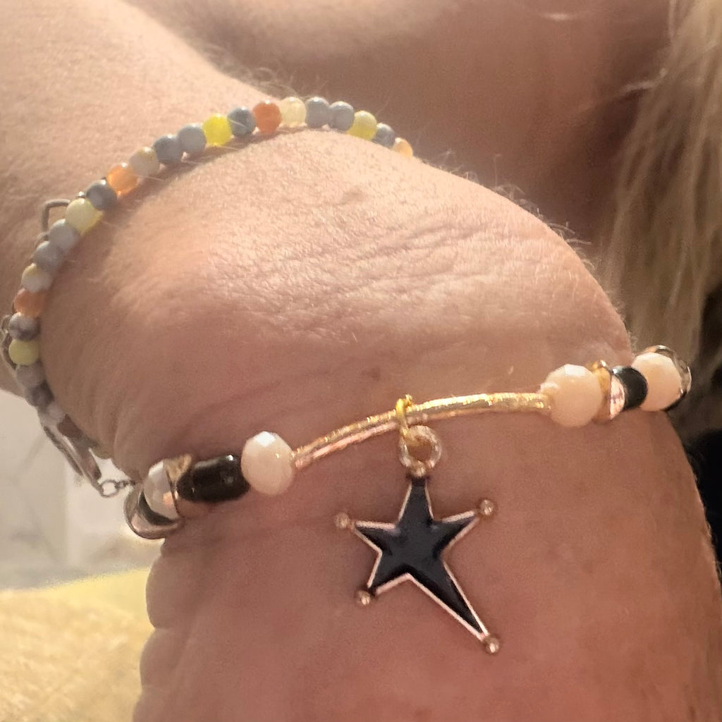 Black & Gold Starburst Bracelet