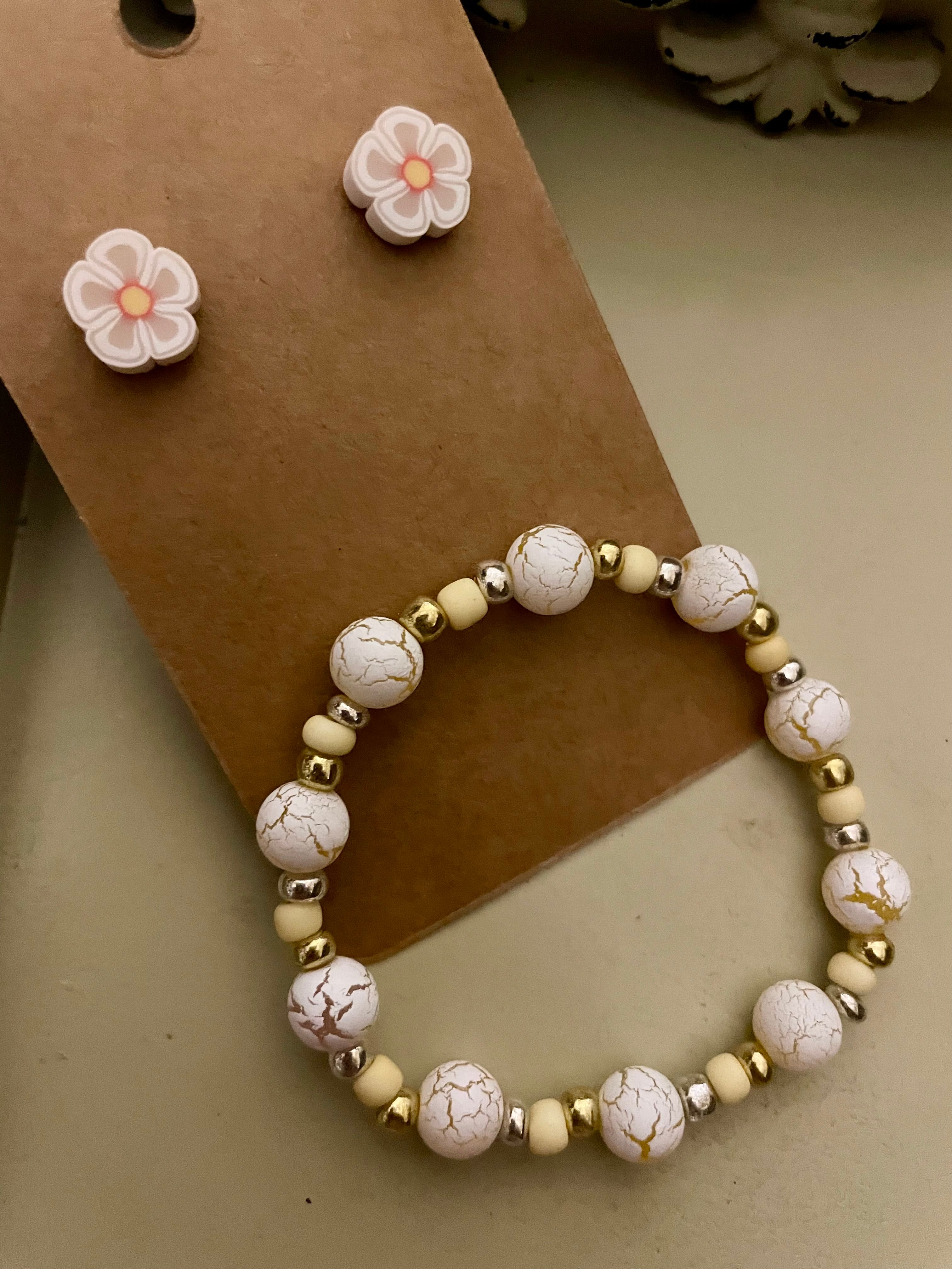 Lucky Clover- Cherry Blossom- Blue Ice Butterfly Pura Vida Stud Jewelry Sets