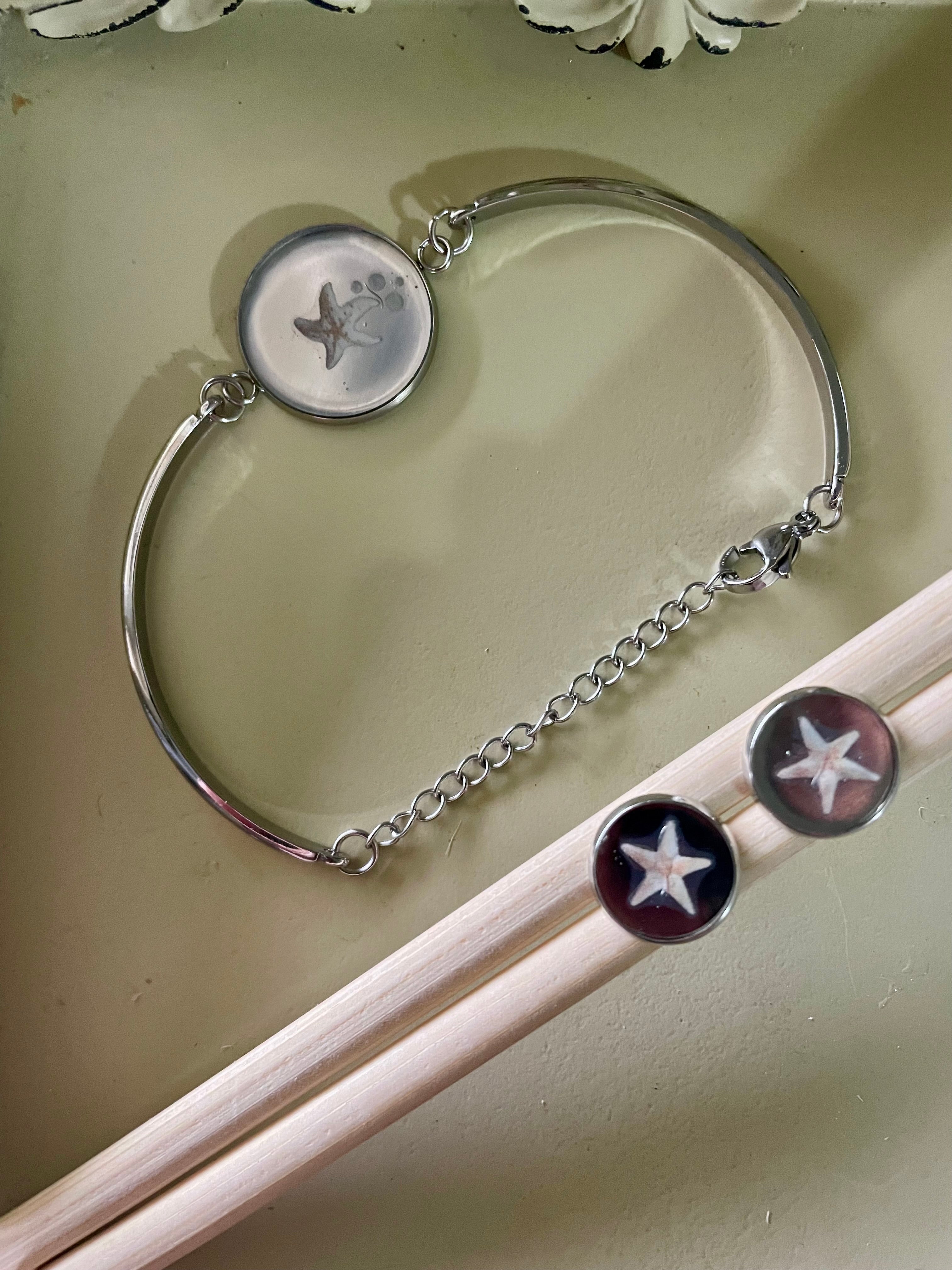 Stainless Steel Jellyfish/ Starfish/ Pineapple/ Flower Jewelry Sets