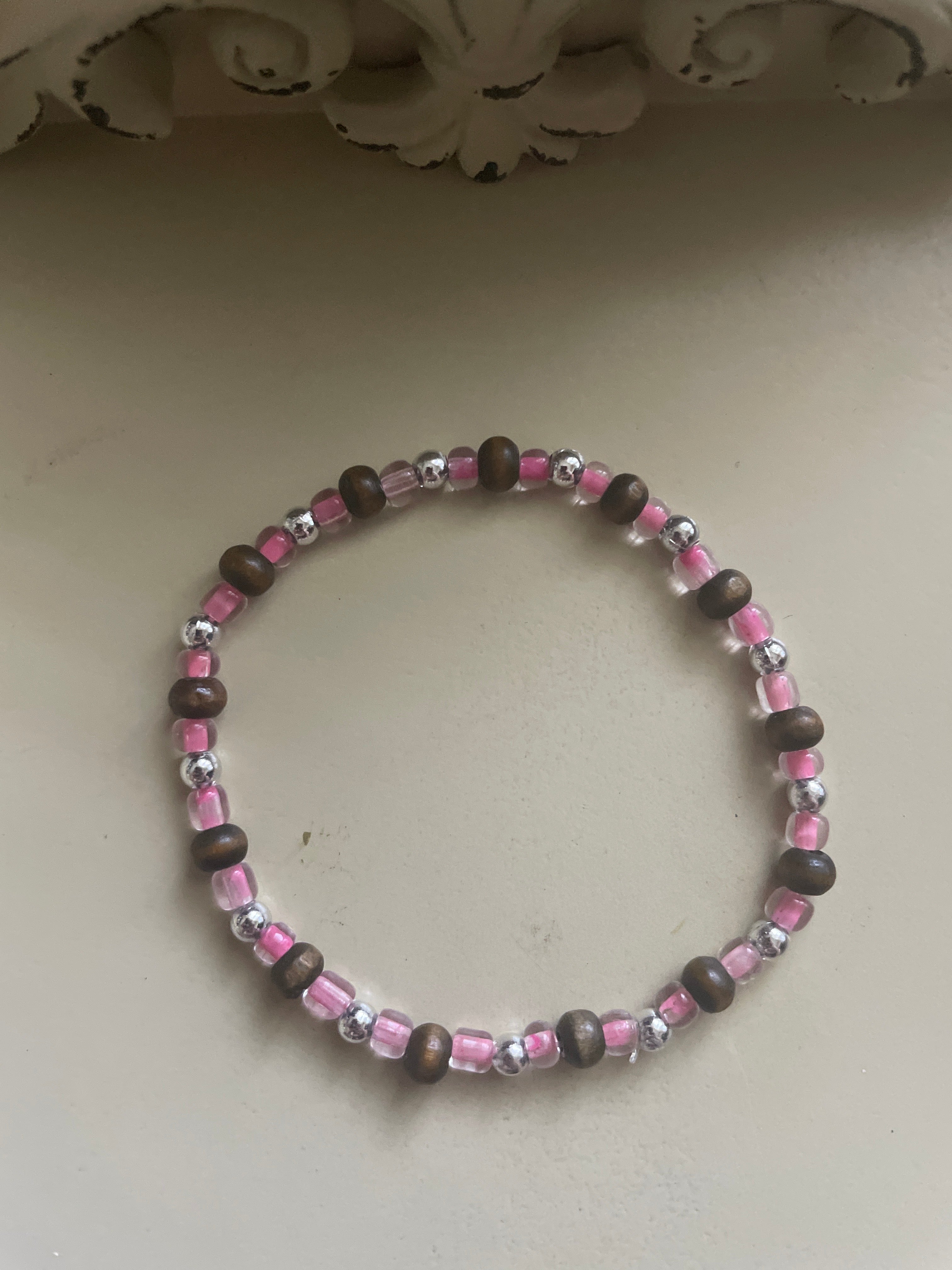Pink Marble Lotus Silver Set
