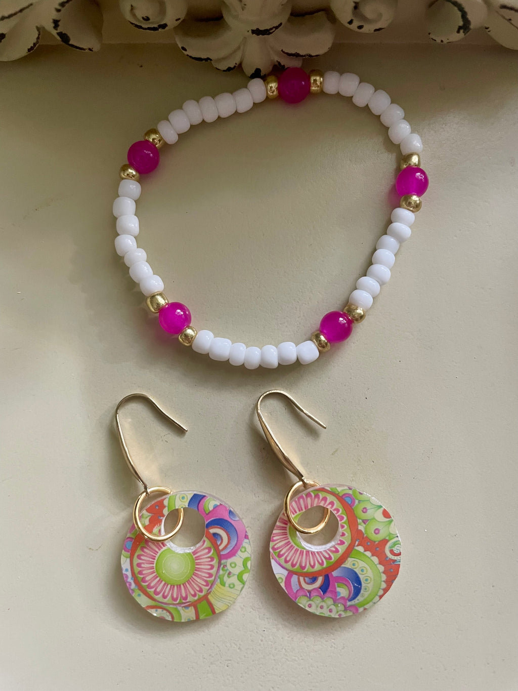 Vibrant Paisley Drop Jewelry Set