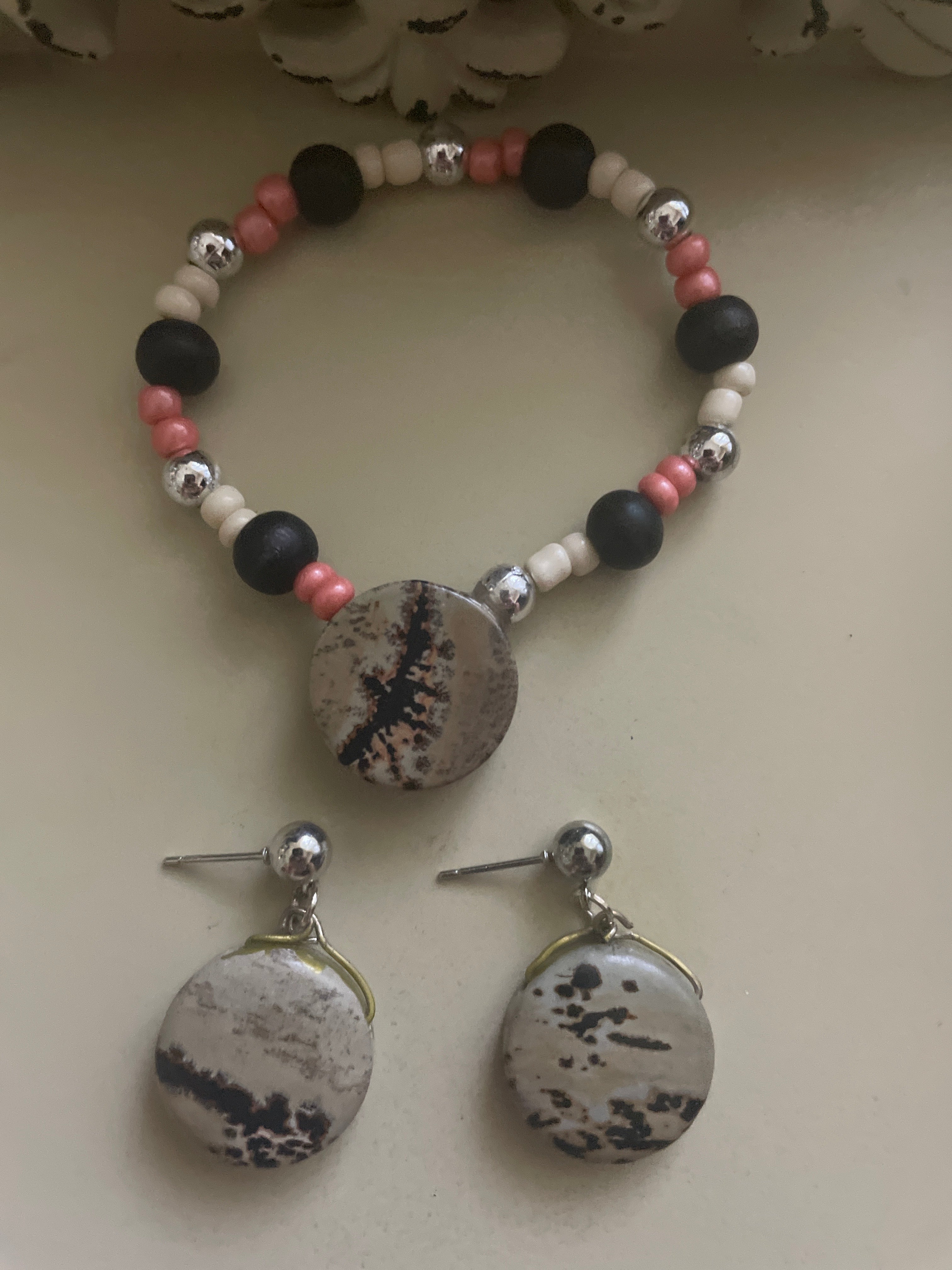 Dalmatian Jasper Stone Jewelry Sets