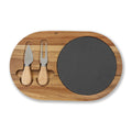 Engravable Acacia Charcuterie Board with Slate Insert & Cheese Tools- Personalized Charcuterie Boards