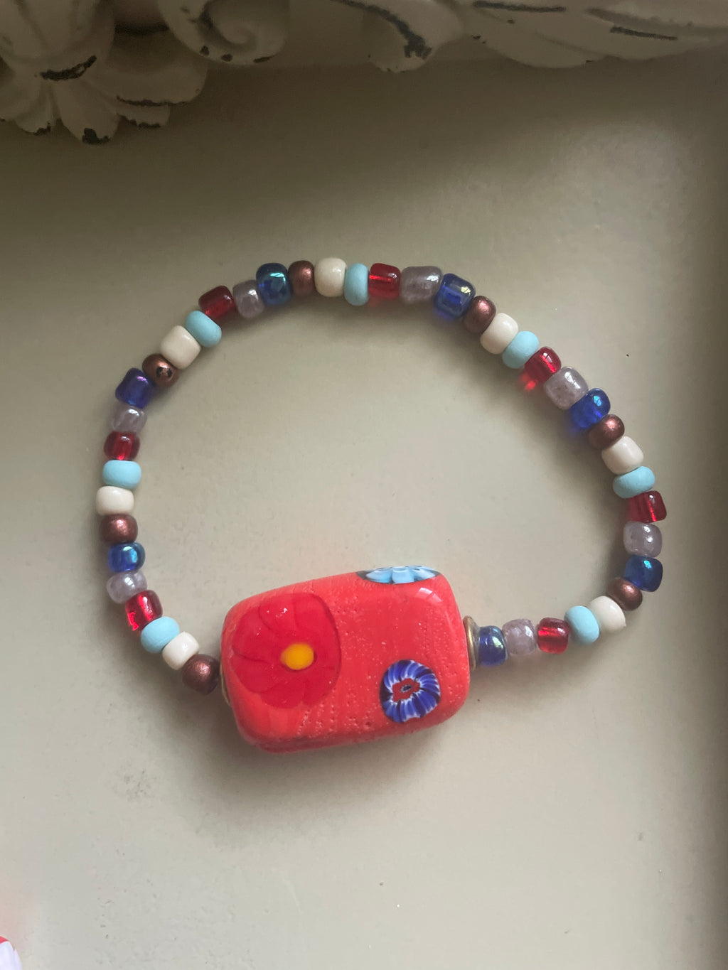 Millefiori Glass Lampwork Jewelry Set