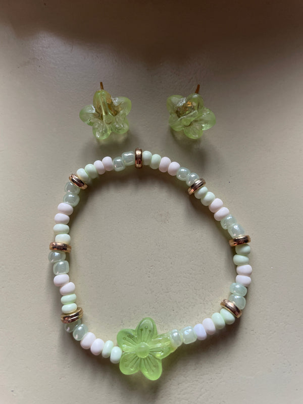 Mint Blossom Fairy Garden Set