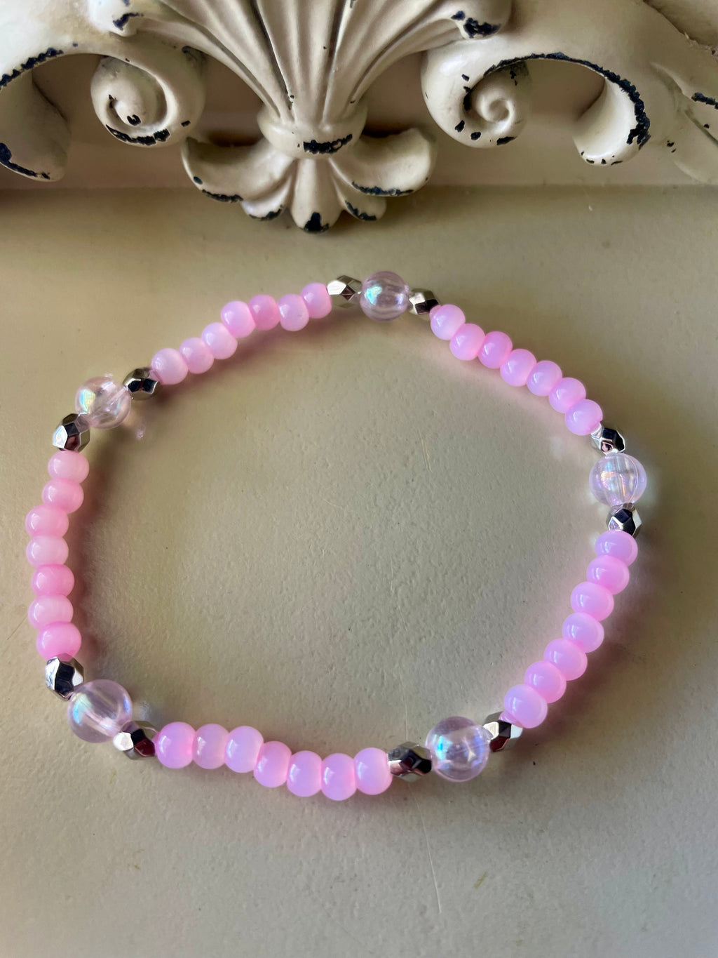 English Pink Rose Garden Jewelry Set
