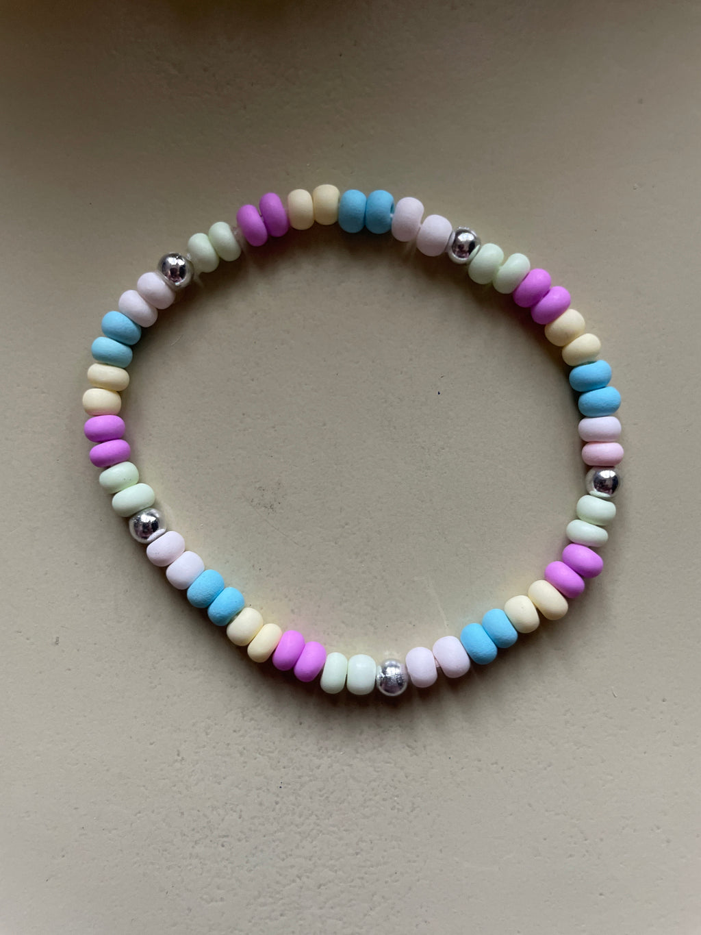 Pastel Holographic Stud Earrings and Bracelet Set