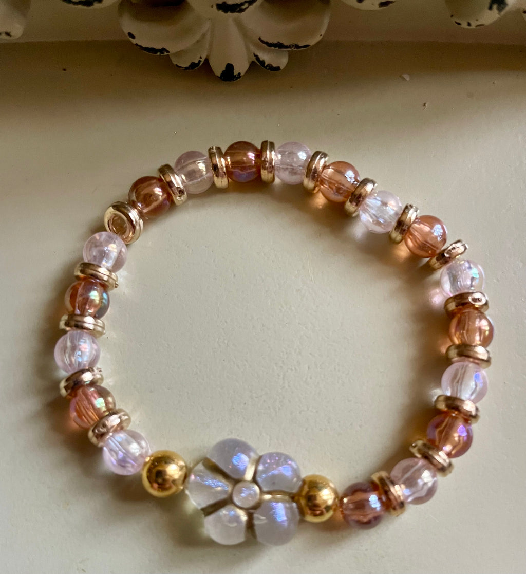 Czech Butterfly & Blossom Glass Jewelry Set