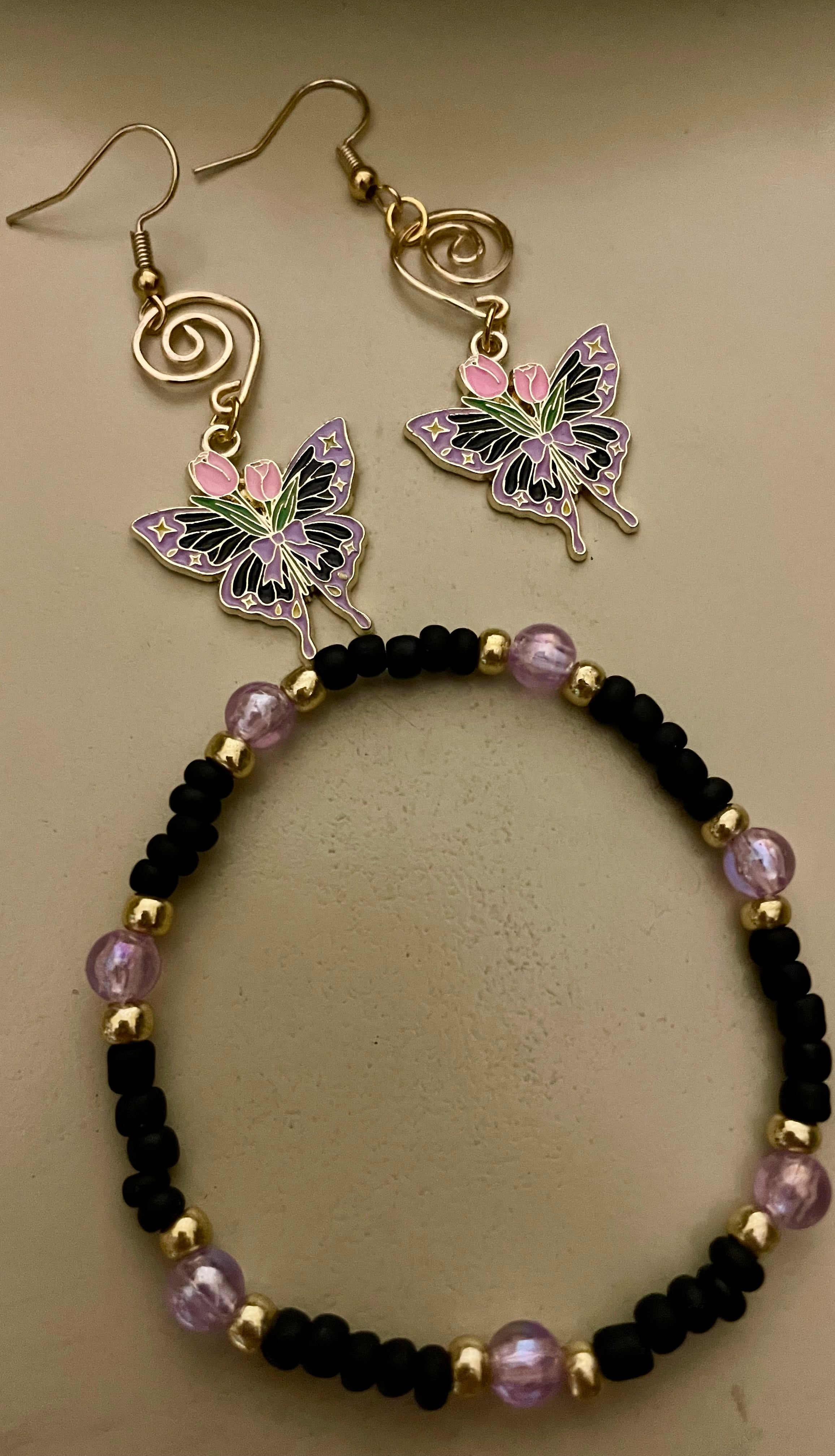 Gothic Fairy Pura Vida Butterfly Jewelry Sets