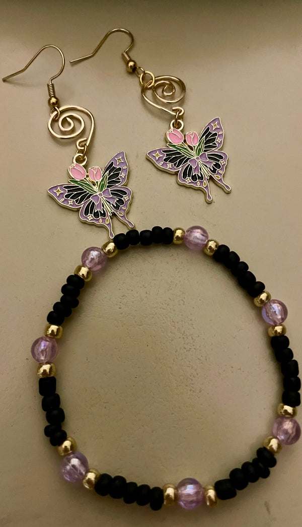 Gothic Fairy Pura Vida Butterfly Jewelry Sets