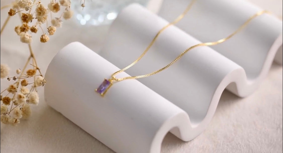 14K Gold Plated Women’s Birthstone Pendant Necklaces for Women Gifts Personalized Gifts for Women