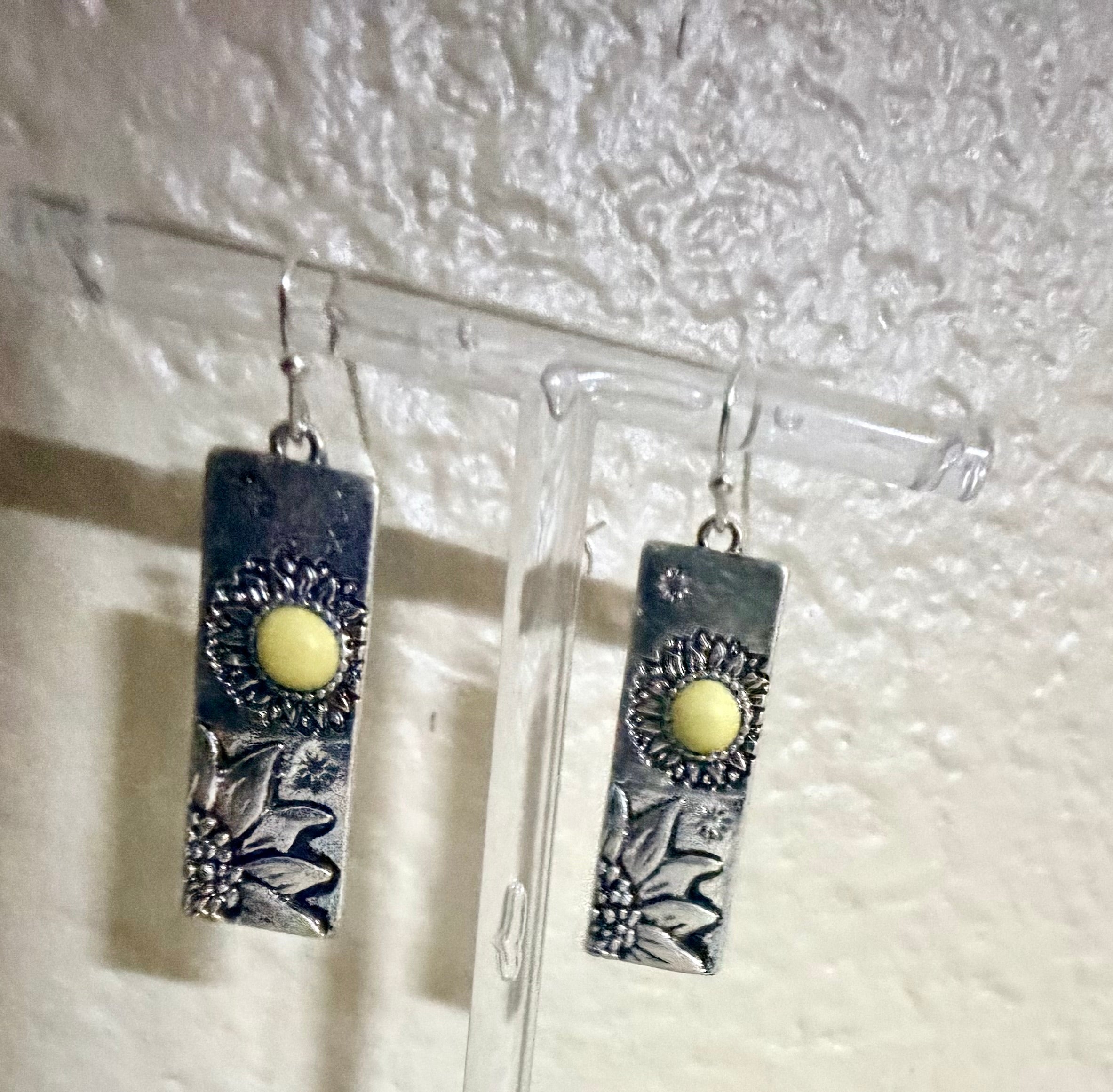 Sunflower Silver Gem  Jewelry Set