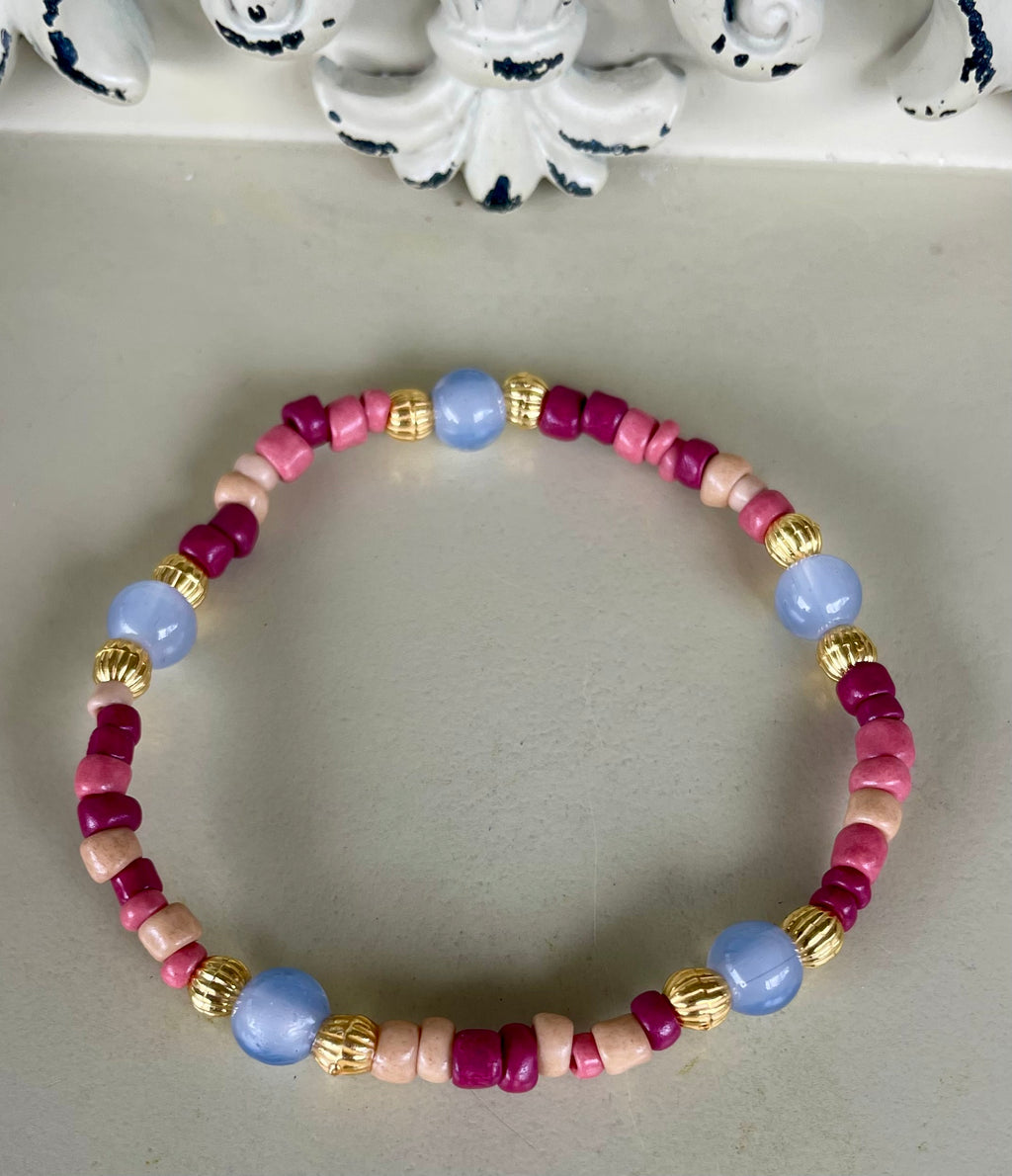 Berry Bloom 18K Gold Plated PVD Jasper Spiral Jewelry Set- Sublime Designs by Suzie