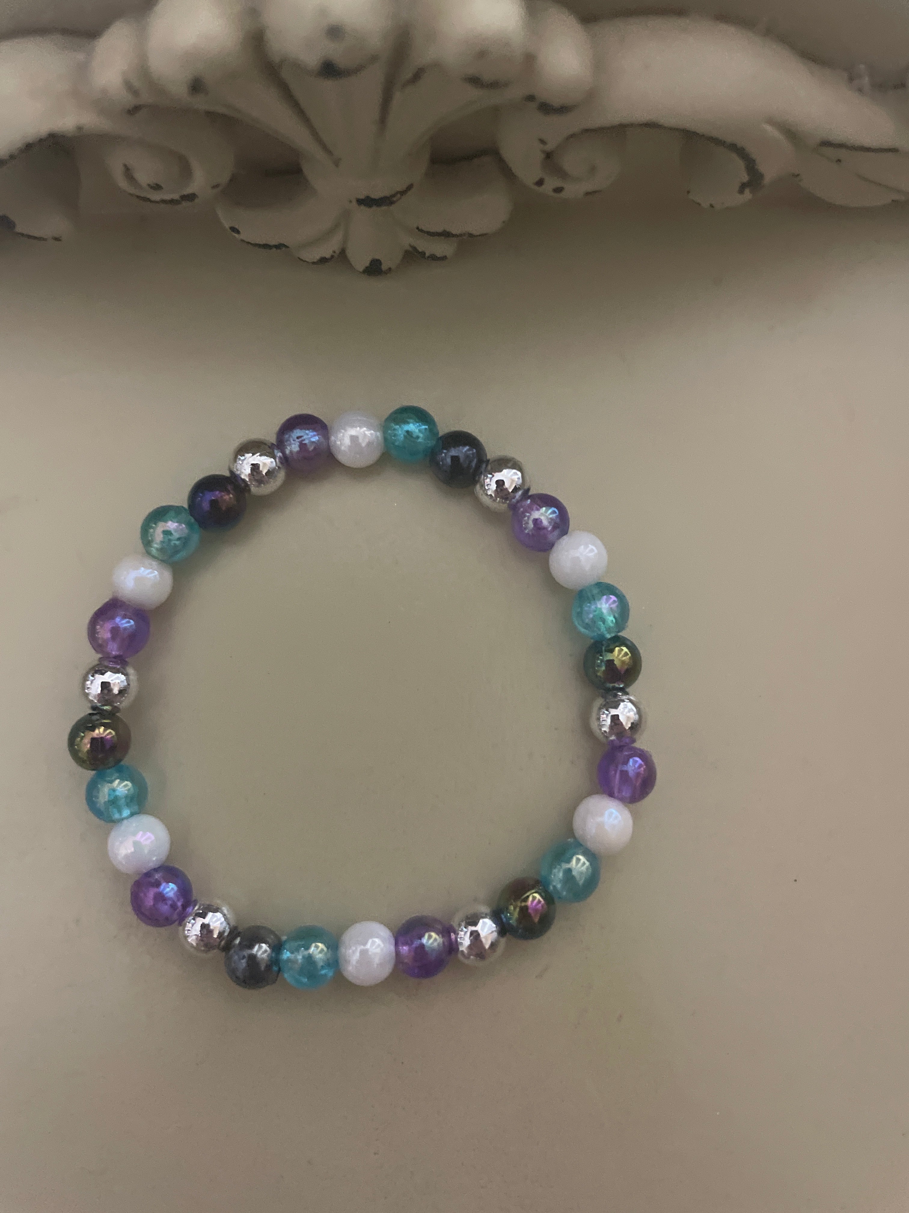 Mermaid Galaxy Beaded Stretch Bracelet