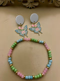 Pastel Garden Butterfly Pura Vida Jewelry Set
