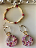 Crimson Blossom Jewelry Set