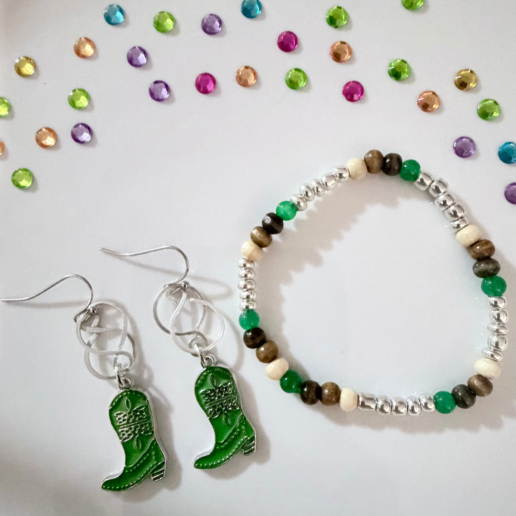 Wild West Rodeo Cowboy Boot Cowgirl Boot Earring Jewelry Sets