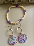 Retro Paisley Flower Jewelry Set