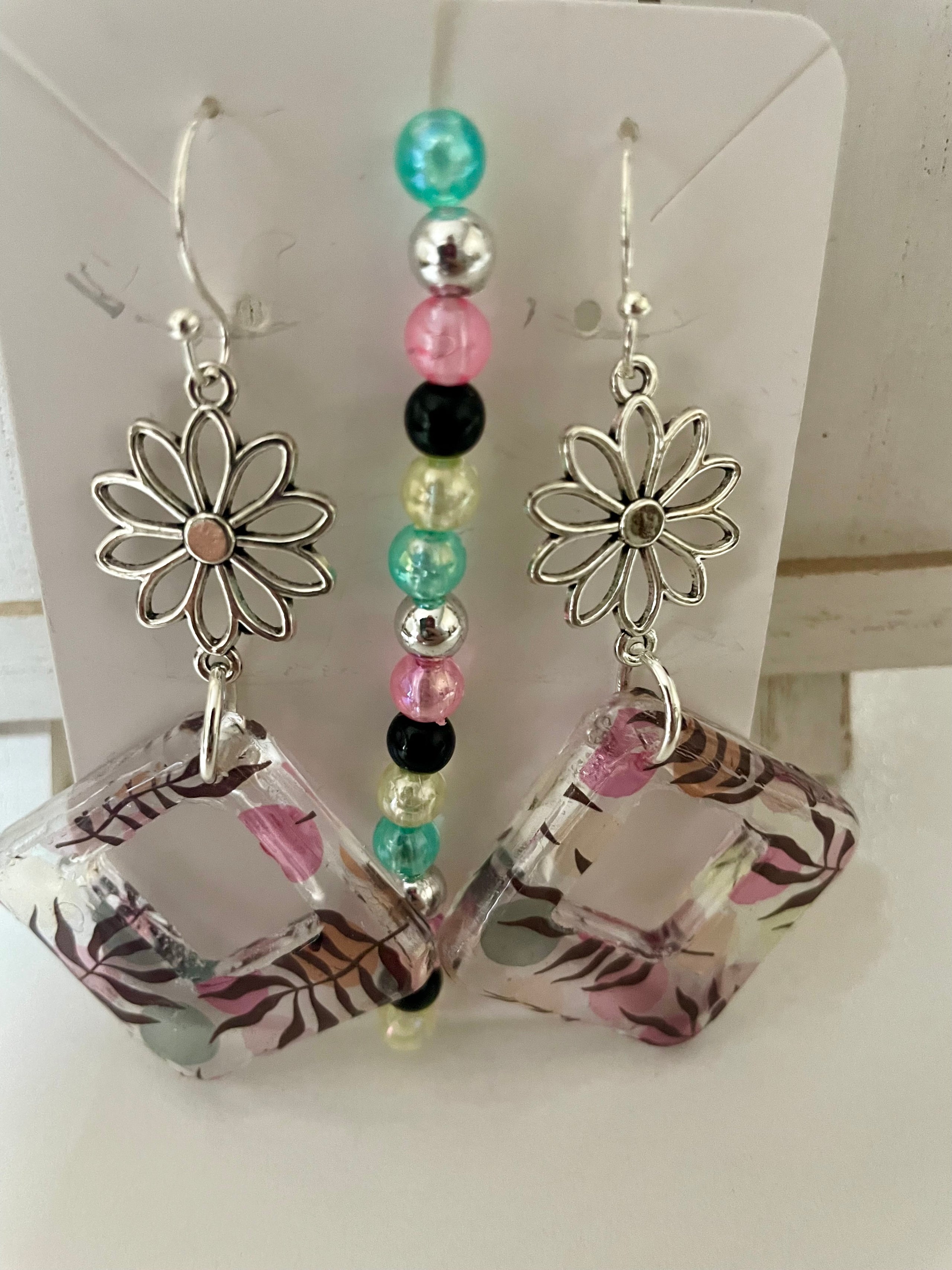 Colorful Resin Drop Dangle set