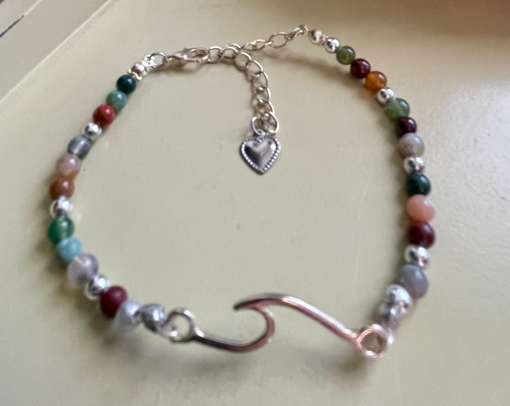 Jasper & Amazonite Catch the Wave Pura Vida Bracelet or Anklet