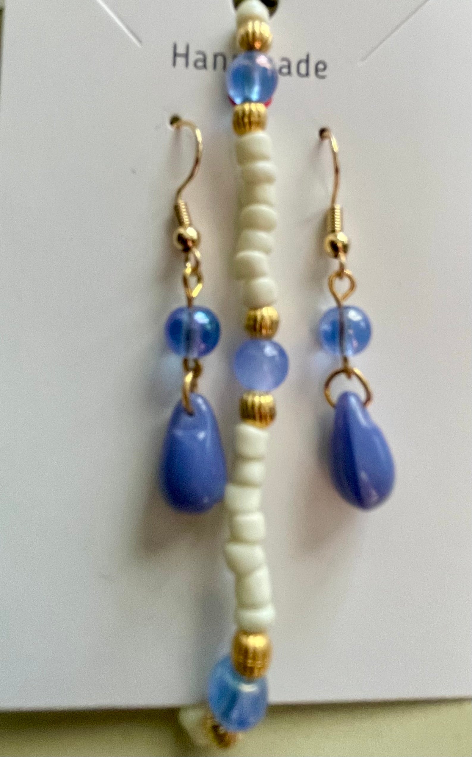 18K Gold Plated PVD Blue Ocean Sapphire Teardrop Fine Jewelry Set- Sublime Designs by Suzie