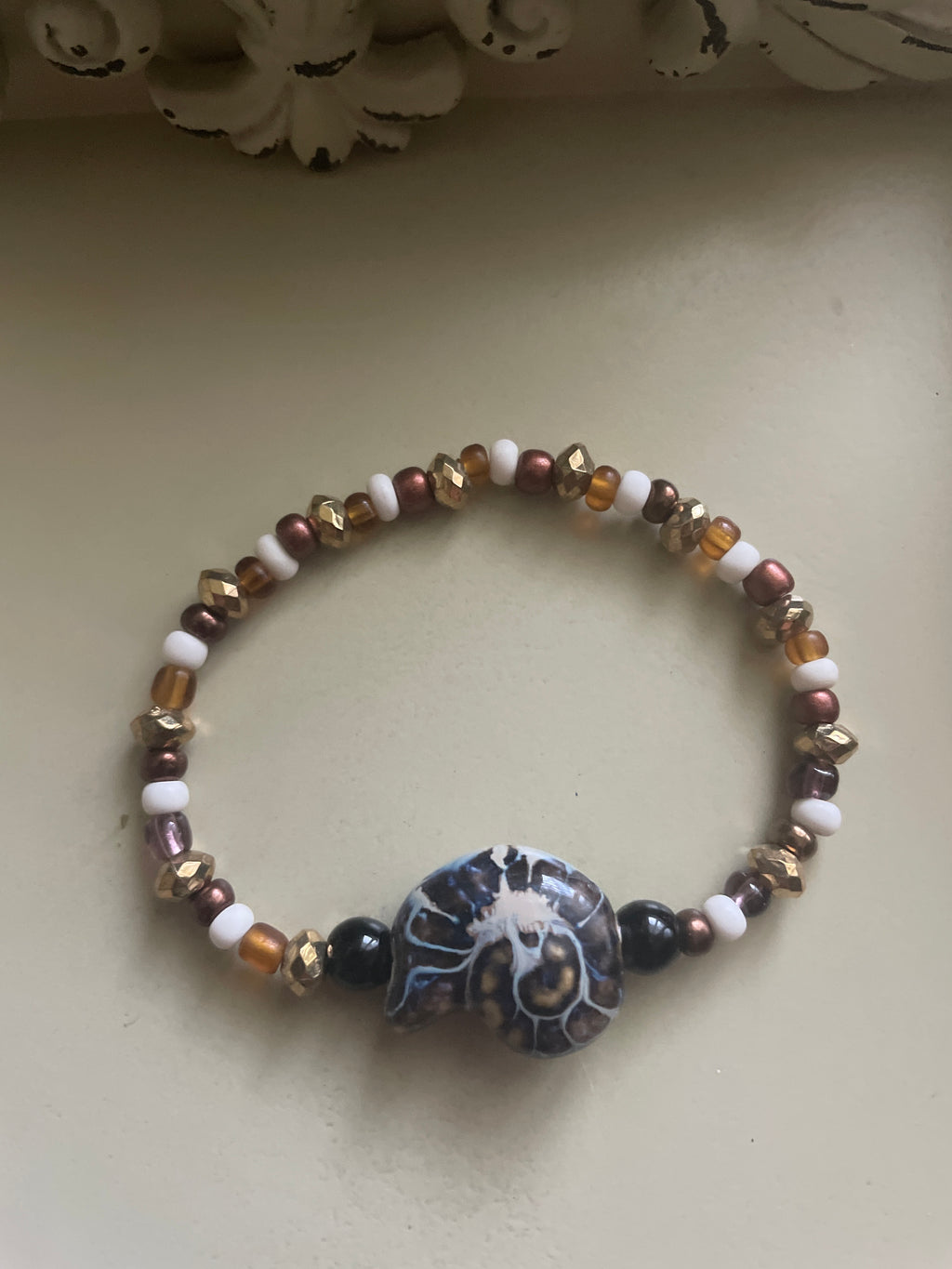 Batik Snail Glass Jewelry Set