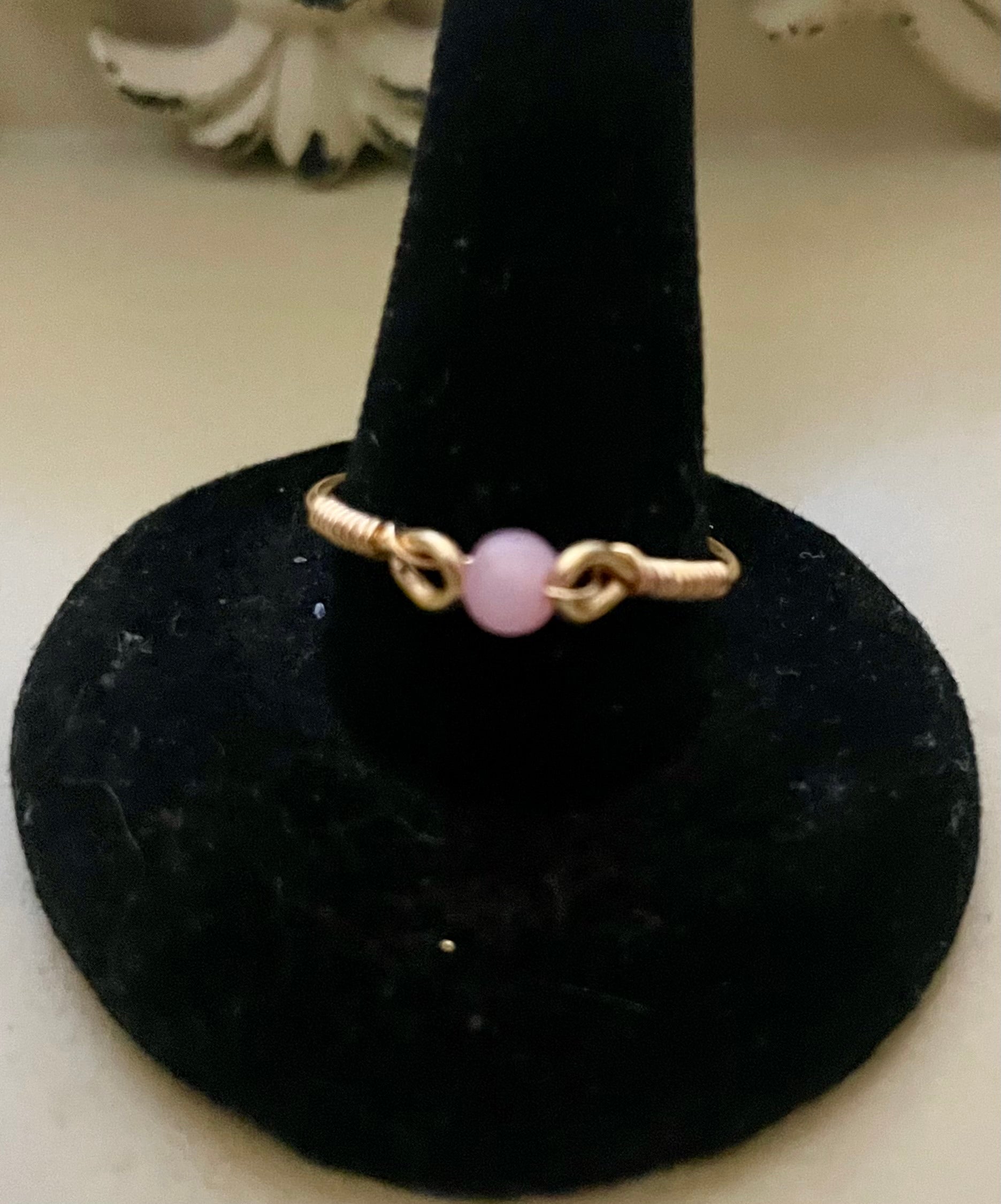 14K Gold Plated PVD Wrapped Bead Ring