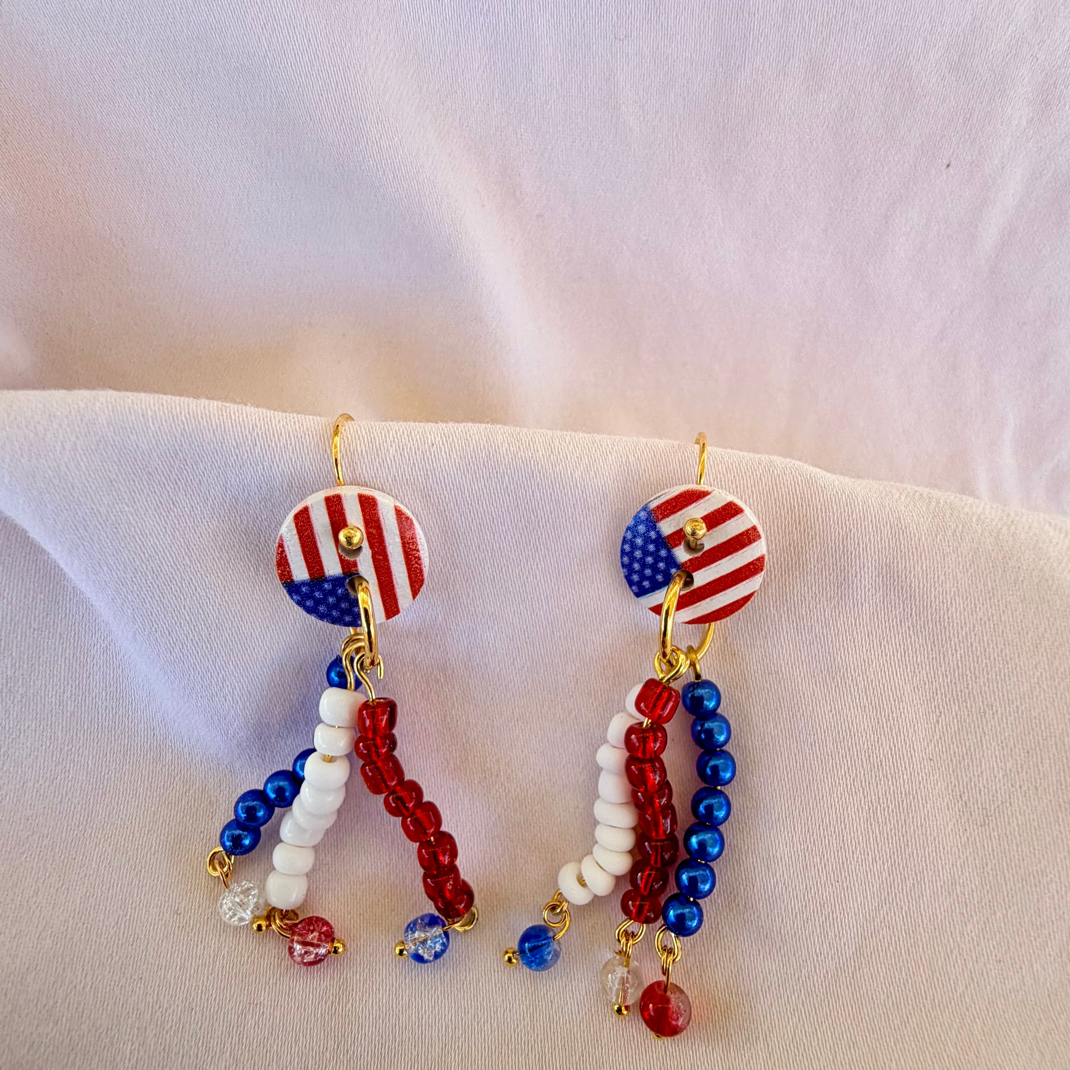4th of July Independence Day Patriotic Red White Blue Beaded Jewelry Set by SublimeDesignsBySuzie in Ormond Beach - SublimeDesignsBySuzie
