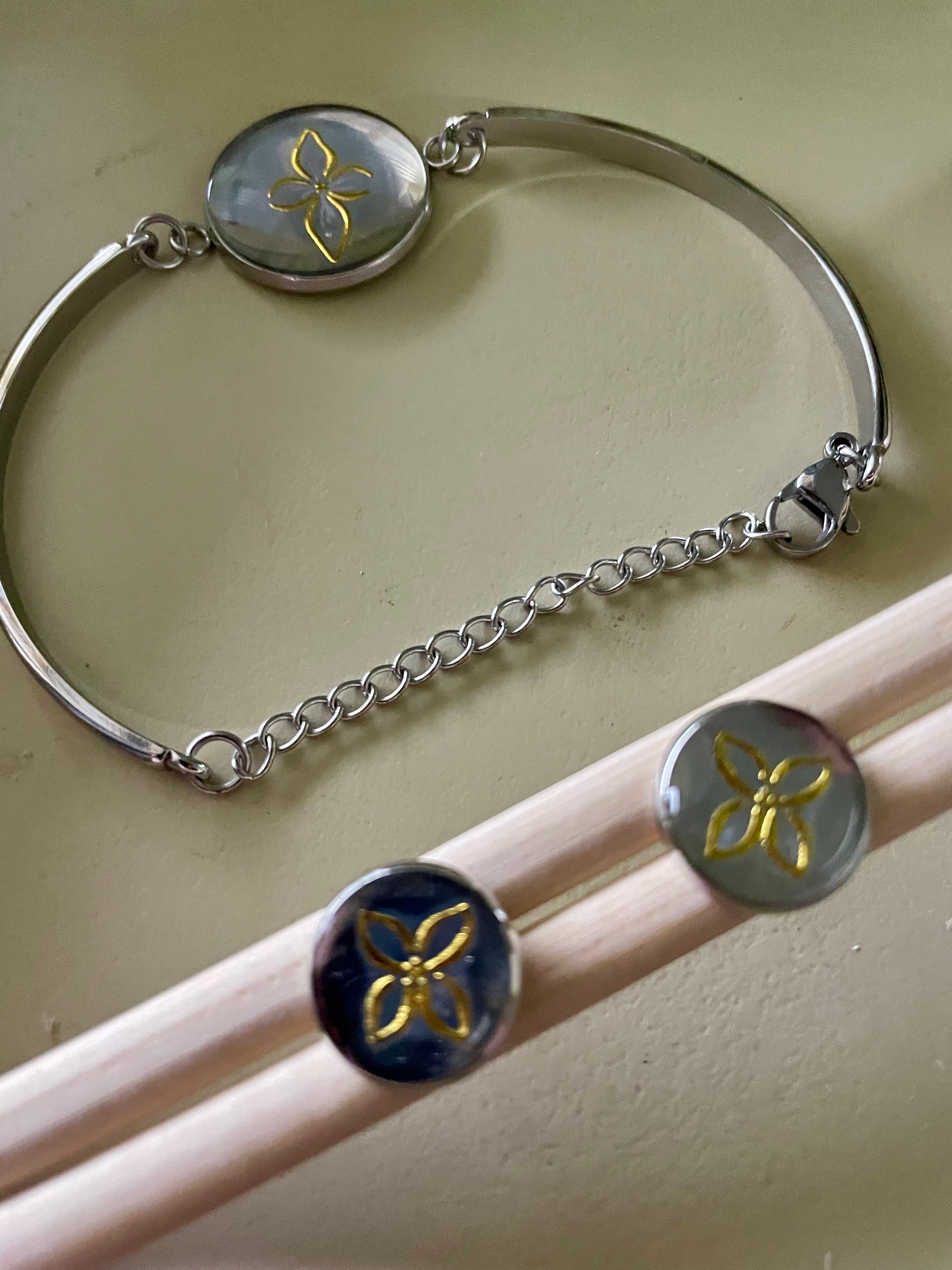 Stainless Steel Jellyfish/ Starfish/ Pineapple/ Flower Jewelry Sets