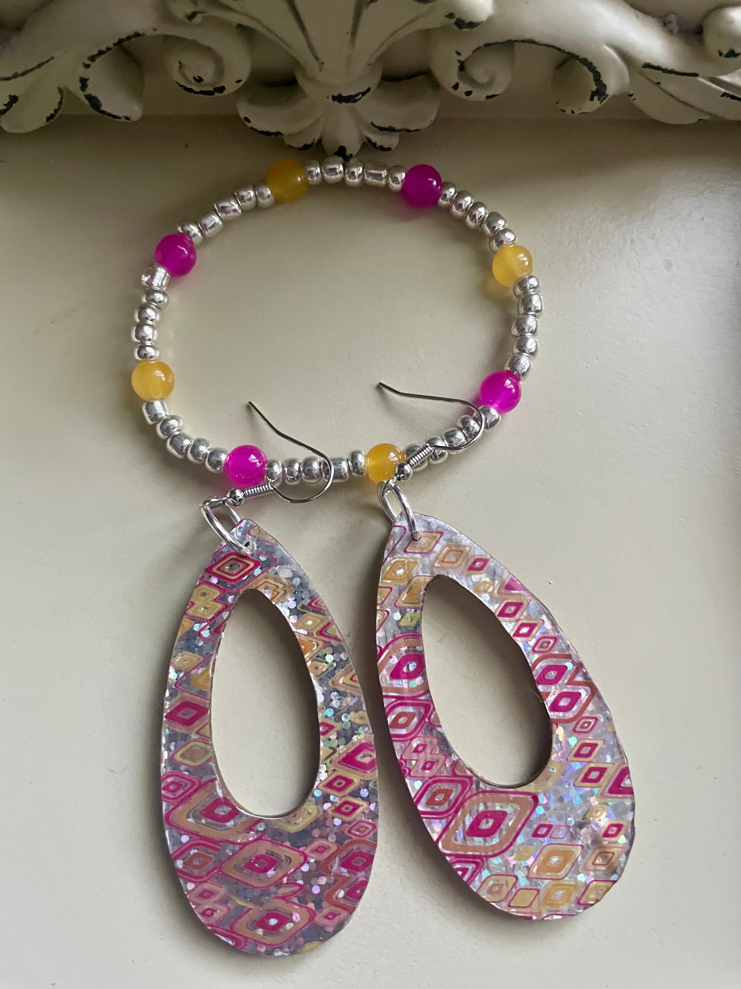 Holographic Teardrop Jewelry Set