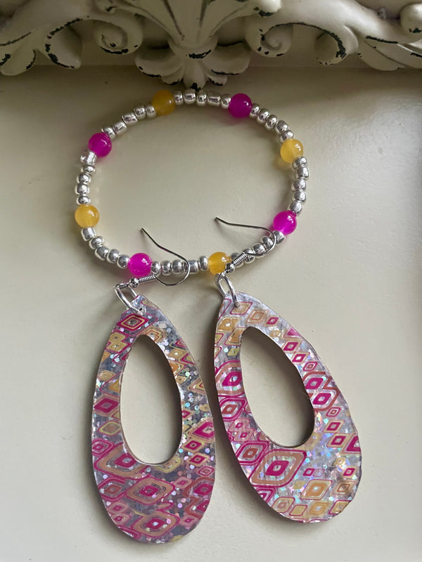 Holographic Teardrop Jewelry Set