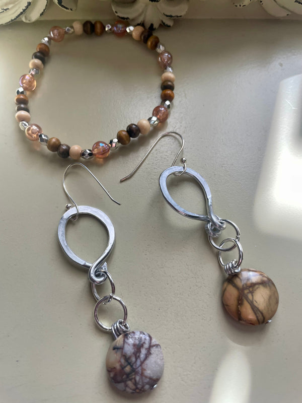 Red Jasper Stone Jewelry Set