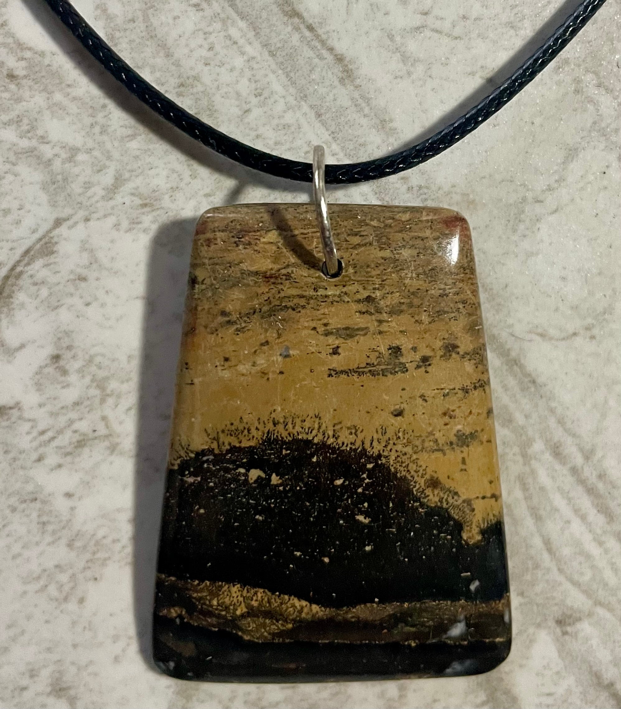 Picture Jasper Pendant Necklace