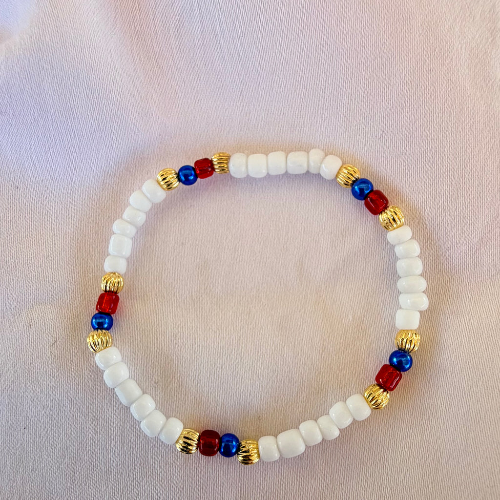 4th of July Independence Day Patriotic Red White Blue Beaded Jewelry Set by SublimeDesignsBySuzie in St Augustine