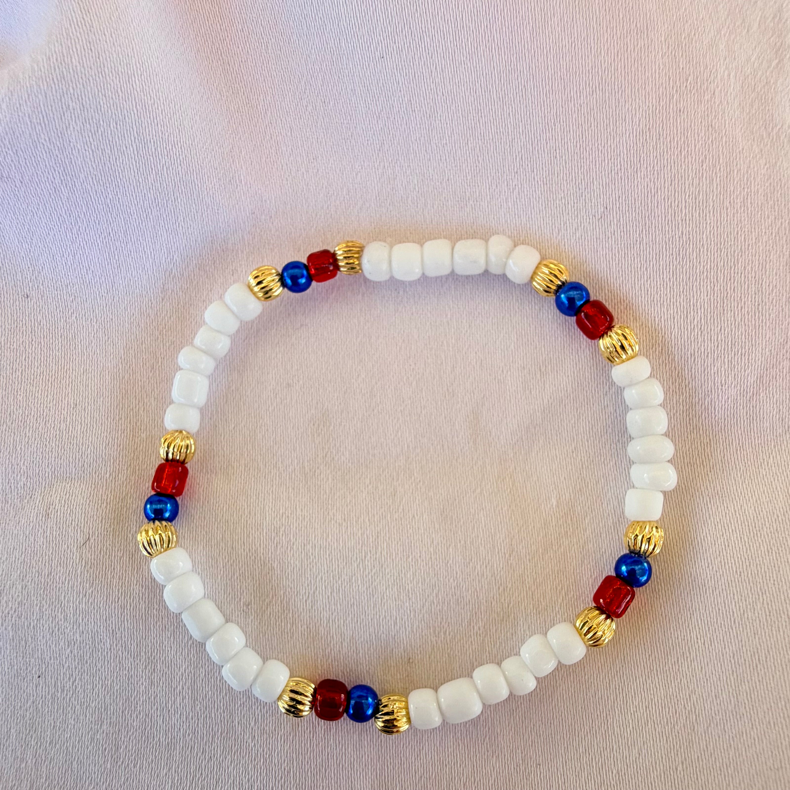 4th of July Independence Day Patriotic Red White Blue Beaded Jewelry Set by SublimeDesignsBySuzie in St Augustine