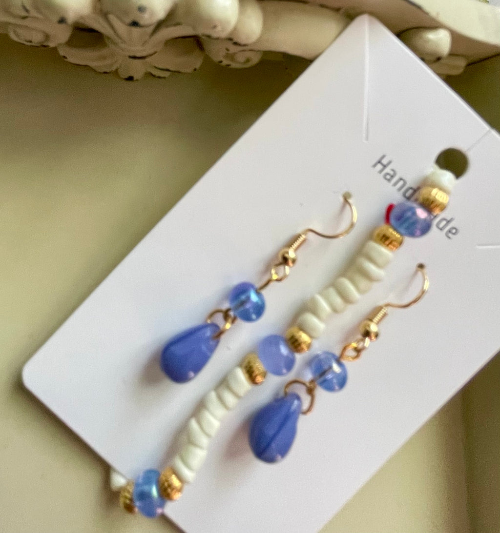 18K Gold Plated PVD Blue Ocean Sapphire Teardrop Fine Jewelry Set- Sublime Designs by Suzie